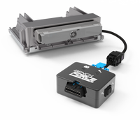 Programming interface tool connected to PowerBlock's OBD-II diagnostic connector.
